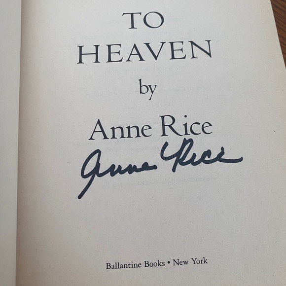 Anne Rice Signed CRY TO HEAVEN Paperback - Picture 2 of 7